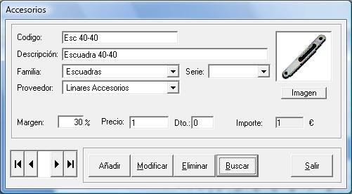 Alta accesorios